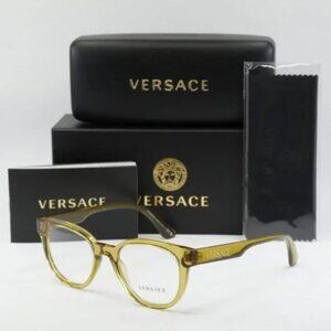 NEW VERSACE HONEY COLOR 49MM EYEGLASSES
